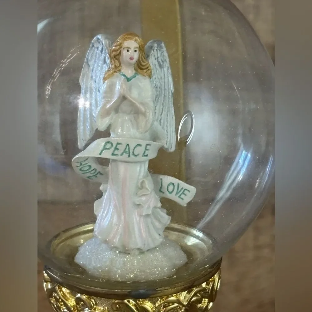 Lenox Embellished Angel Goldplated Diorama Christmas Ornament with Box